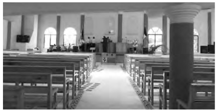 Interior del templo de la Iglesia Nacional Presbiteriana de México Puerta del Cielo. San Cristóbal de Las Casas, Chiapas. 13 de octubre de 2013
