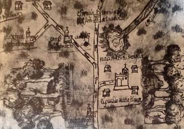 Detalle de la pintura de Atlatlahucán