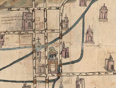 Detalle de la pintura de Culhuacán