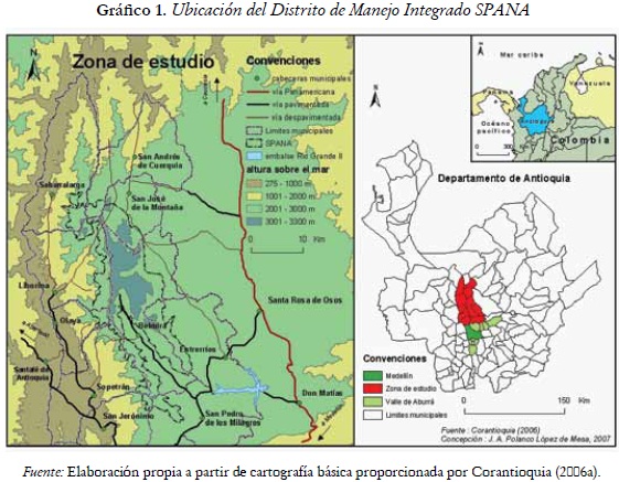 Gráfico 1. Ubicación del Distrito de Manejo Integrado SPANA