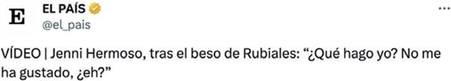 Detalle del elemento escrito en el tuit publicado por El País en la red social X.
