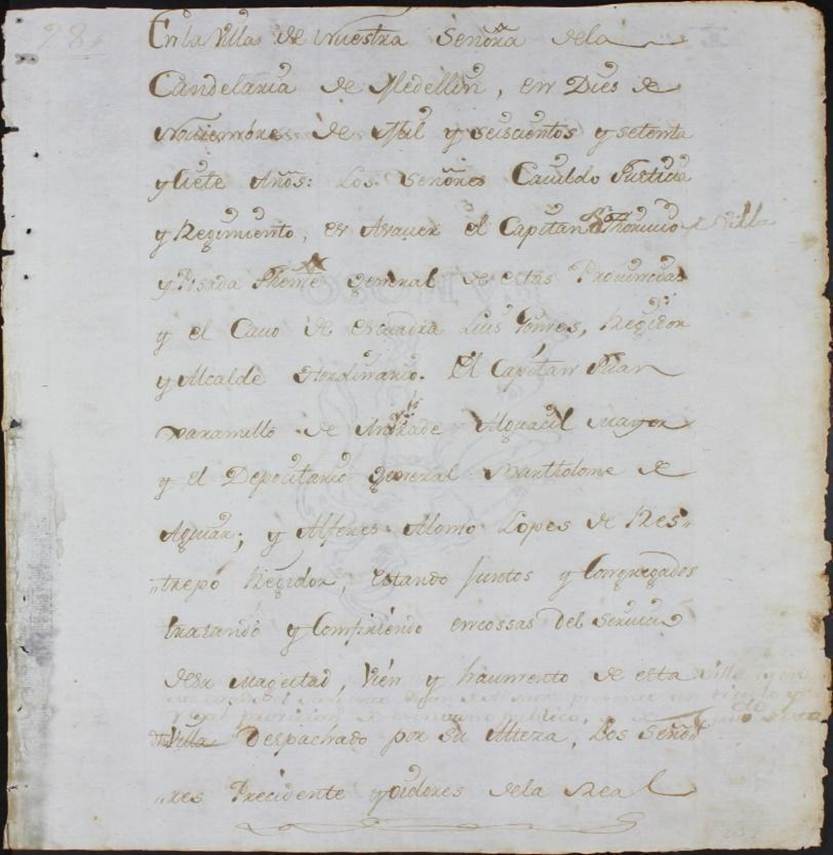 Recibimiento del Título de escribano a Juan de Alzate, 10 de noviembre de 1677. Copia de Jacobo Facio Lince de 1780.