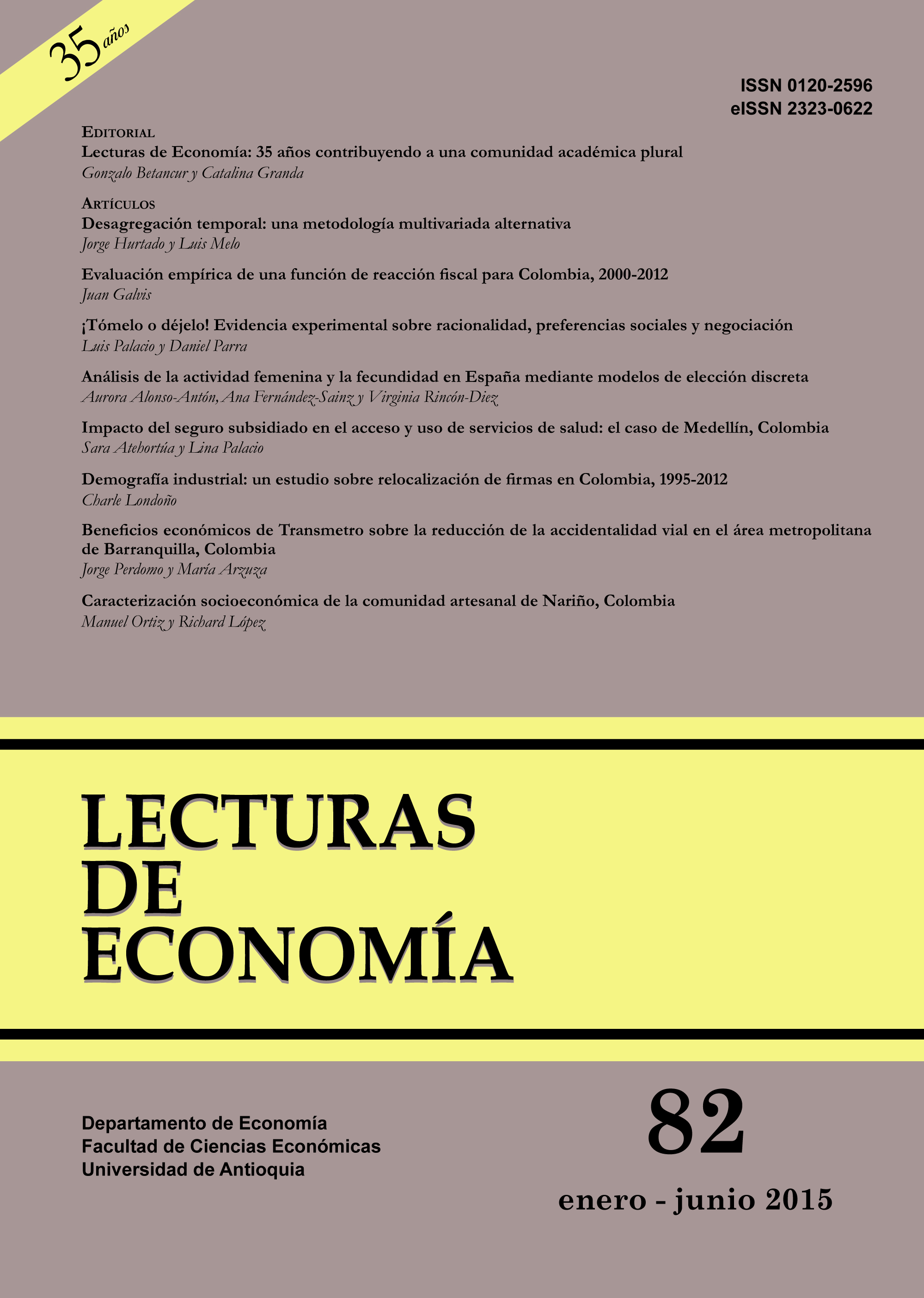 Lecturas de Economìa n82