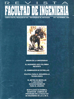 					Ver Núm. 9 (1994): Revista Facultad de Ingeniería (Nov 1994)
				