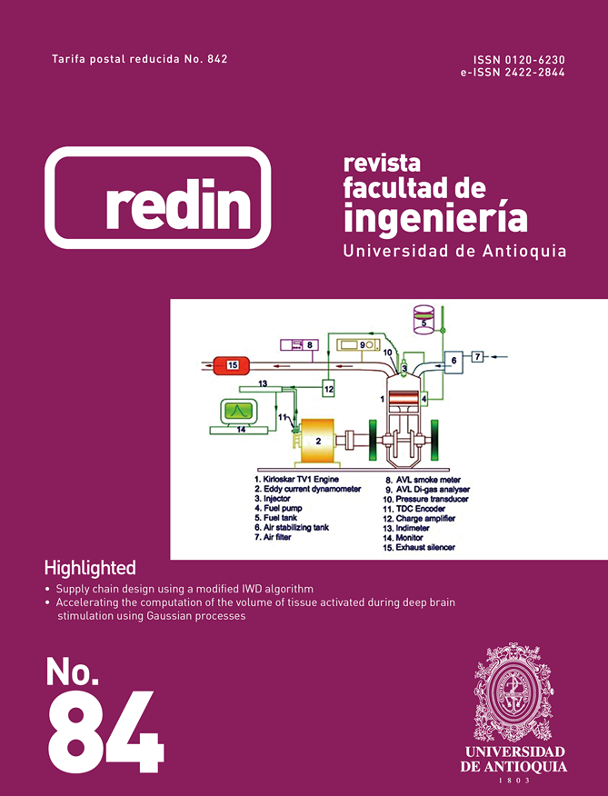 					Ver Núm. 84 (2017): Revista Facultad de Ingeniería (Jul-Sep 2017)
				