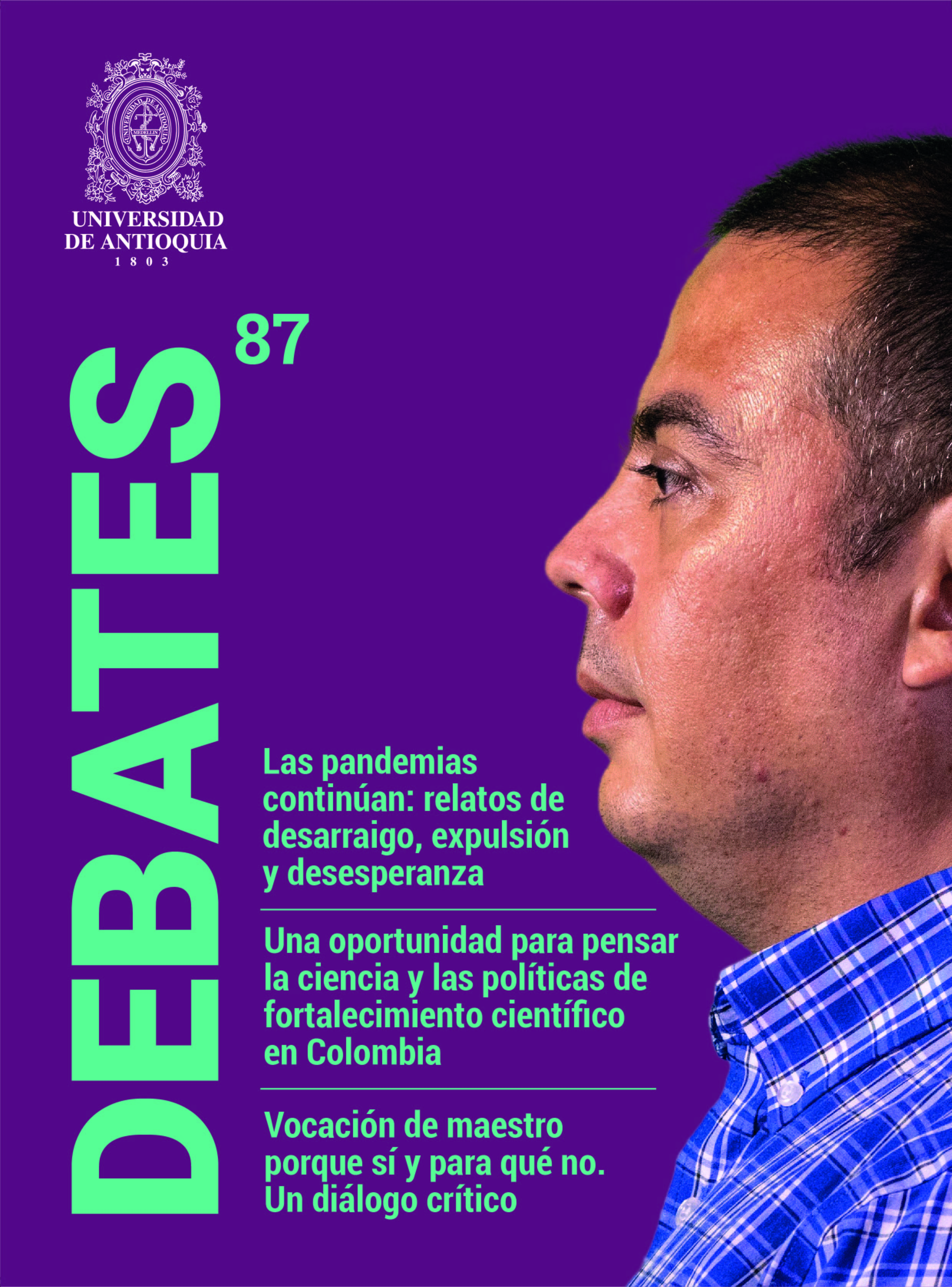 Portada revista Debates, edición 87. Portada: fotografía de Alejandra Uribe Fernández